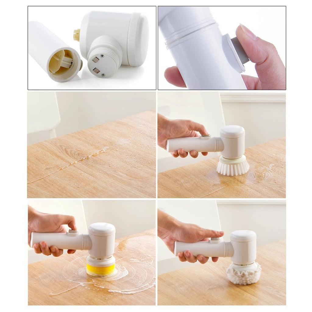 5-in-1 Electric Cleaning Brush – Scrub Less, Clean More