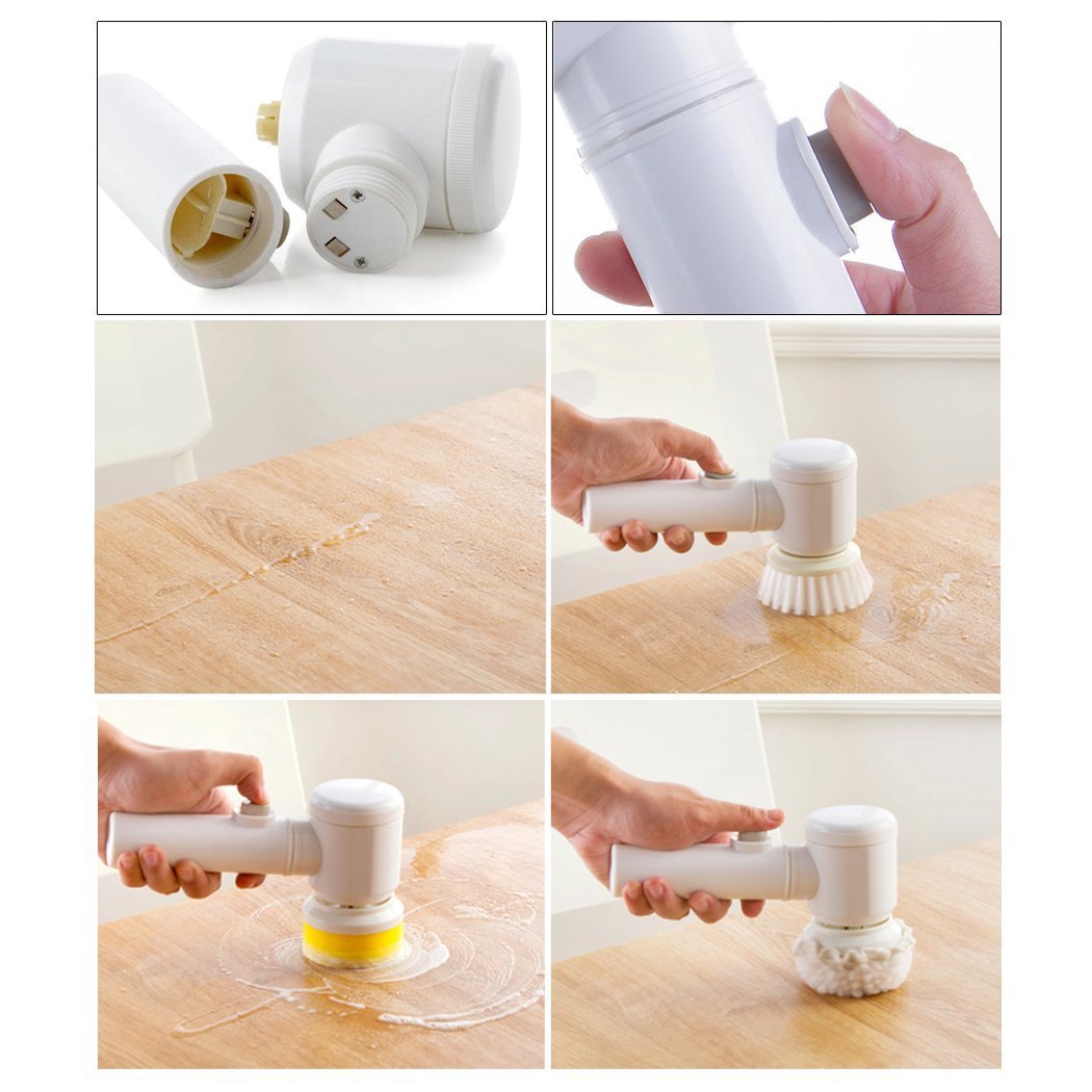 5-in-1 Electric Cleaning Brush – Scrub Less, Clean More