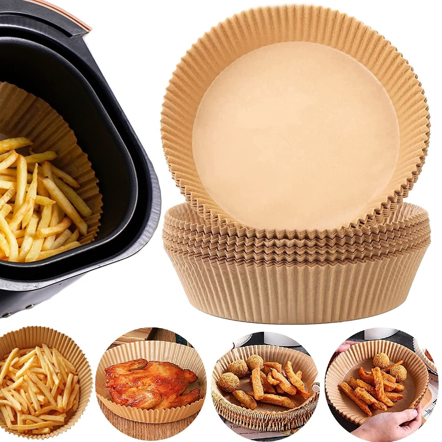 No-Mess Air Fryer Liners – Oil-Proof & Easy Cleanup
