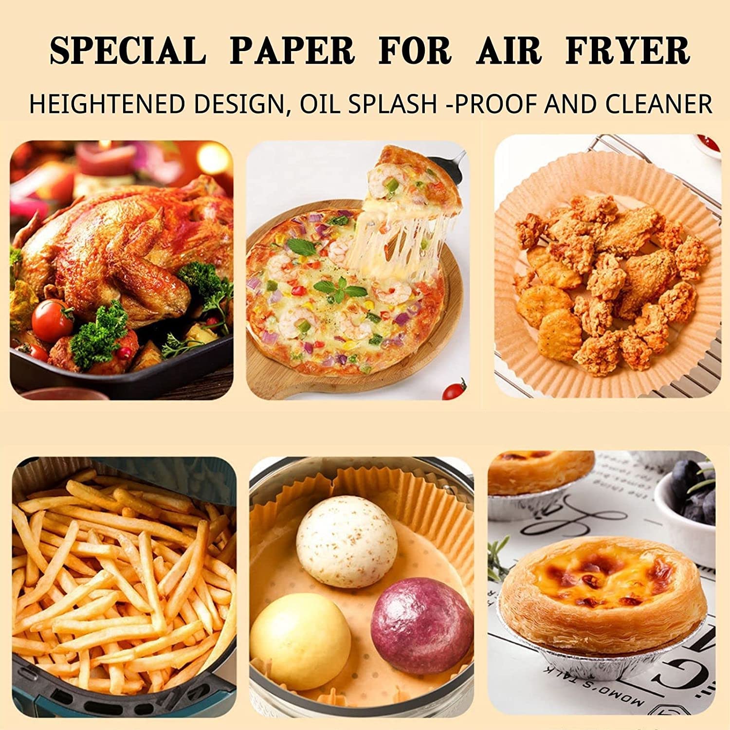 No-Mess Air Fryer Liners – Oil-Proof & Easy Cleanup